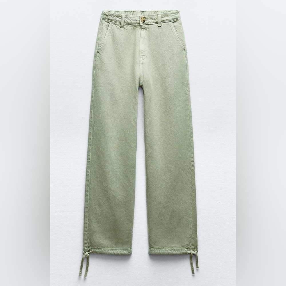 Zara High Waist Cuff Jogger Pants